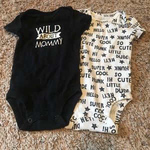 Black and white onsies